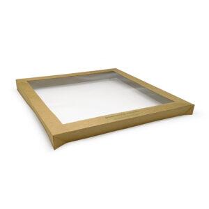 Square Catering Tray Lid – Large-PLA Window 100/CTN
