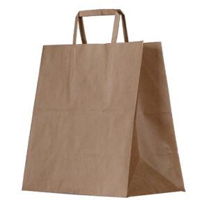 Brown Kraft Bag/flat paper handle/large 150pc/ctn