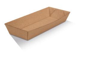 Hot Dog Tray/Brown Corrugated Kraft/Plain 600pc/ctn