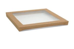Square Catering Tray Lid-Large-PET Window100/ctn