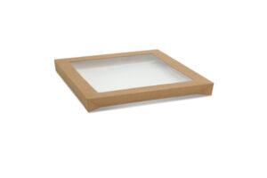 Square Catering Tray Lid-Medium-PET Window100/ctn