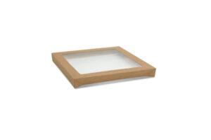 Square Catering Tray Lid- Small-PET window 100/ctn