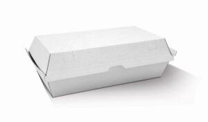 Snack Box – Large / White Corrugated / Plain 200pc/ctn