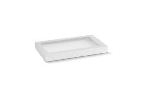 Rectangle White Catering Tray Lid – Small–PET Window100/ctn