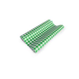 #Greaseproof Paper Gingham Green 190 x 300mm – 200/ream