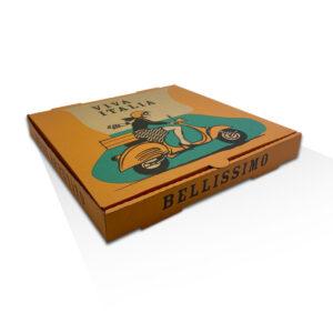 PIZZA BOX BROWN PRINTED 13 INCH 100/BUNDLE