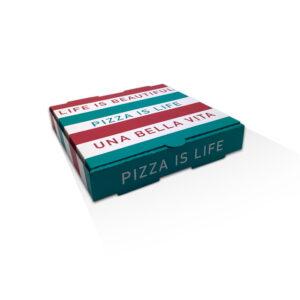 PIZZA BOX WHITE PRINTED 9 INCH 100/BUNDLE