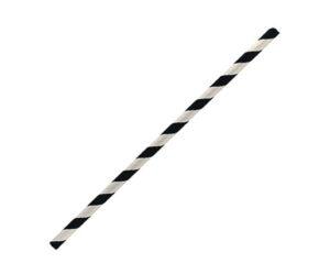 paper straw regular-black stripe 2500pc/ctn