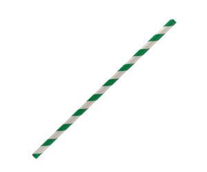 paper straw regular-green stripe 2500pc/ctn