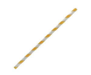 paper straw regular-yellow stripe 2500pc