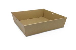 Brown Corrugated Square Catering Tray- Large-100/ctn