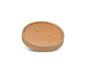 PLA coated brown Kraft paper lid/fit BBP16 500pc/ctn