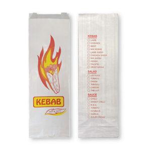 Printed white Foil Kebab Bag 250pc/pk