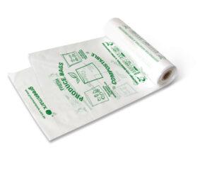 Compostable Gusseted Produce Bag (250+100 X450) 2000pc/ctn