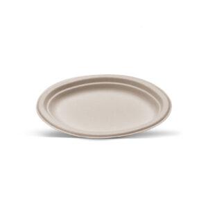 Unbleached Sugarcane Oval Plate Small 500pc/ctn