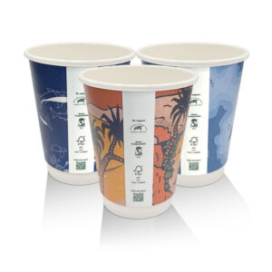 12 OZ Aqueous Coated Double Wall/Art Series 90mm 500pc/ctn