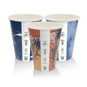 12 OZ Aqueous Coated Single Wall Cup/Art Series 90mm 1000pc/ctn