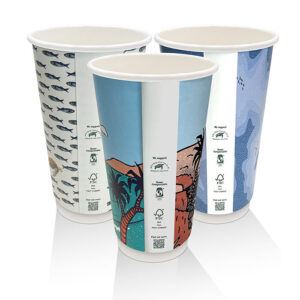 16 OZ Aqueous Coated Double Wall/Art Series 500pc/ctn